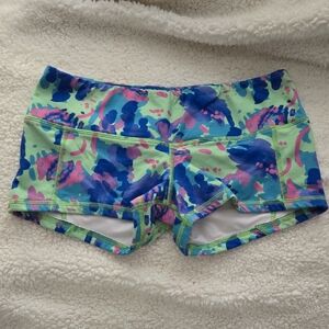 Fleo Blue and Pink Patterned Shorts